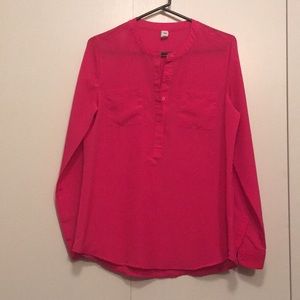 Hot Pink Chiffon Blouse